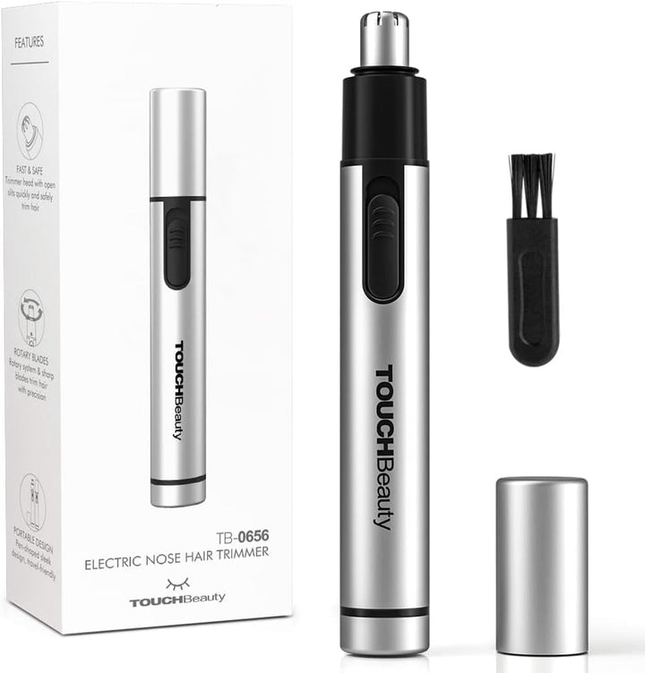 Nose Hair Trimmer for Women,Portable Electric Nose Ear Hair Trimmer,Personal Groomer Hair Removal,Mini Size,Battery Powered,Purple AG-0656