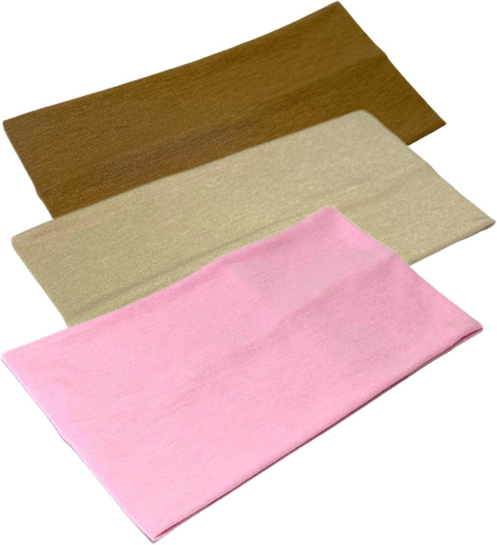 Extra Wide Headbands 11Cm Plain Stretchy Kylie Head Band 2 Pack Unisex Bandeau Headbands for Women & Men Soft Hairbands Yoga Bandana Headband (Black)