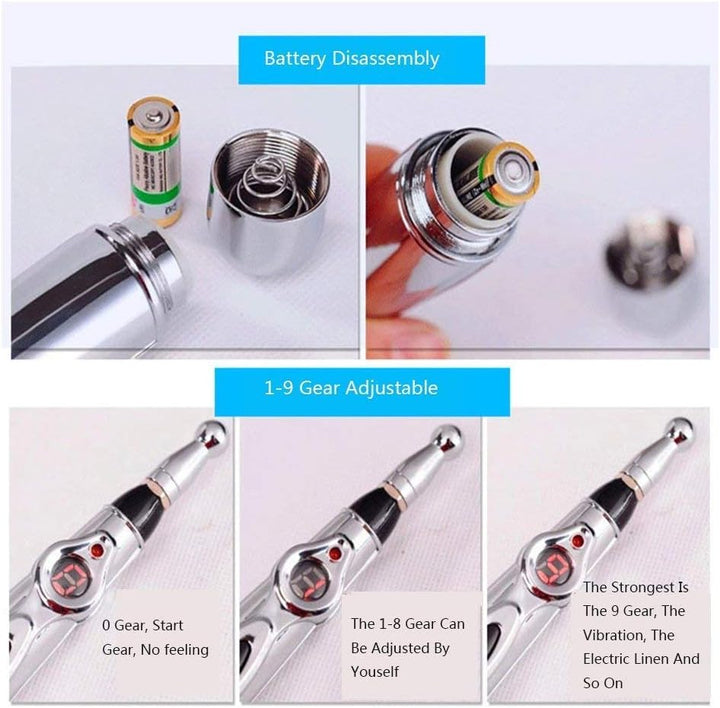 Electronic Acupuncture Pen.Meridian Energy Body Massager Pain Relief Body Heal Therapy Instrument.