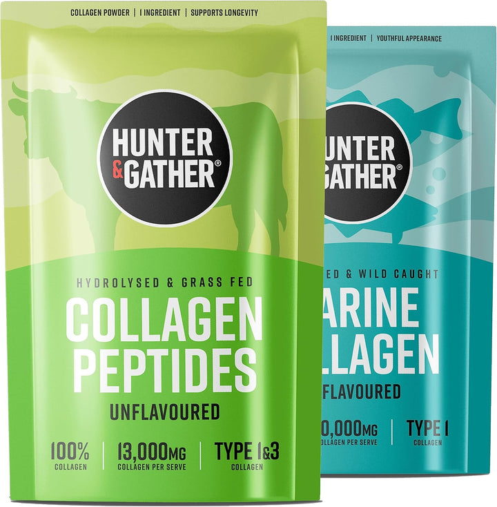 Grass Fed Bovine Collagen Powder 400G | Pure Unflavoured Premium Hydrolysed Bovine Collagen Peptides Powder for Hair Skin Nails Muscles | Collagen Supplements for Women and Men