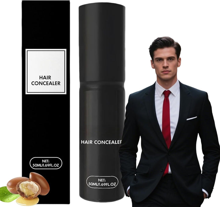 50Ml Hair Concealer Cream,Hair Concealer,Hair Dye Stick,Root Cover up Stick,Root Concealer,Enhance Hairline,Natural Volumized Look,Suitable for Women and Men,Long-Lasting and Styling(Black)