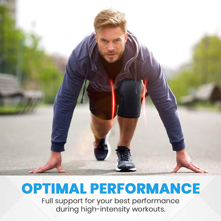 Knee Support Brace 2 Pack - Compression Knee Sleeves for Arthritis, Joint Pain, Ligament Injury, Meniscus Tear, ACL, MCL, Tendonitis, Running, Squats, Sports