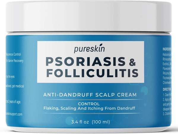 Psoriasis Scalp Treatment Cream - Extra Strength for Scalp Psoriasis Folliculitis - Controls Itching Flaking Stubborn Dandruff 3.4 Oz