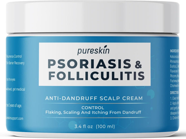 Psoriasis Scalp Treatment Cream - Extra Strength for Scalp Psoriasis Folliculitis - Controls Itching Flaking Stubborn Dandruff 3.4 Oz