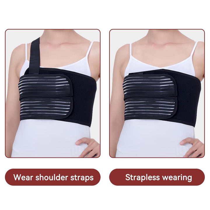 Broken Rib Brace for Men and Women, Adjustable Elastic Rib Support Compression Brace Chest Binder Wrap Women'S Rib Cage Protector Wrap Belt for Sore or Sternum Injuries