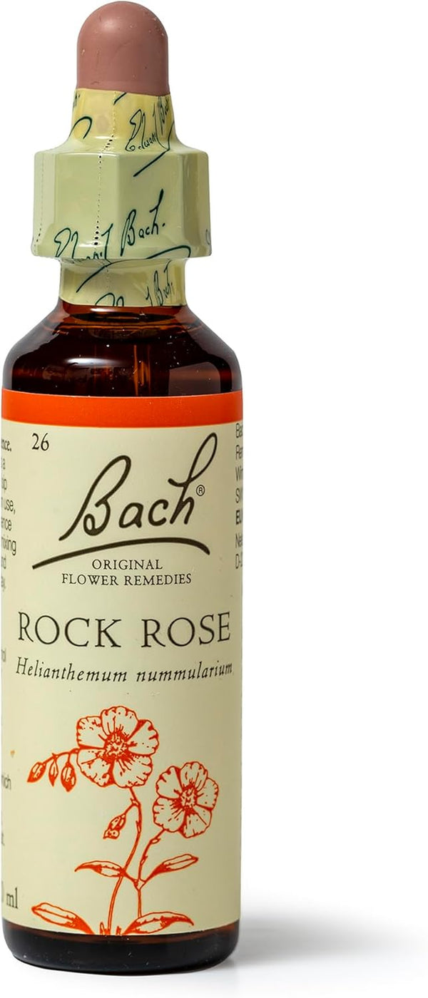 Original Flower Remedies (Rock Rose) Face Your Fears, Be Fearless, Emotional Wellness, Natural Flower Essence, 20Ml