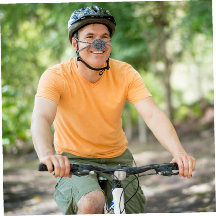 Grey Nose Warmer Wool Weaving Breathable Mask Unisex Nose Antifreeze Cover for Winter Cold Weather Protection