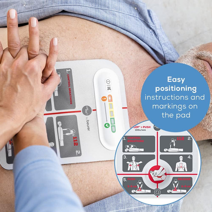 Lifepad by , Resuscitation Aid, Guides through Resuscitation Measures, Specifying Optimal Compression Frequency and Compression Pressure, Aid for Correct Positioning