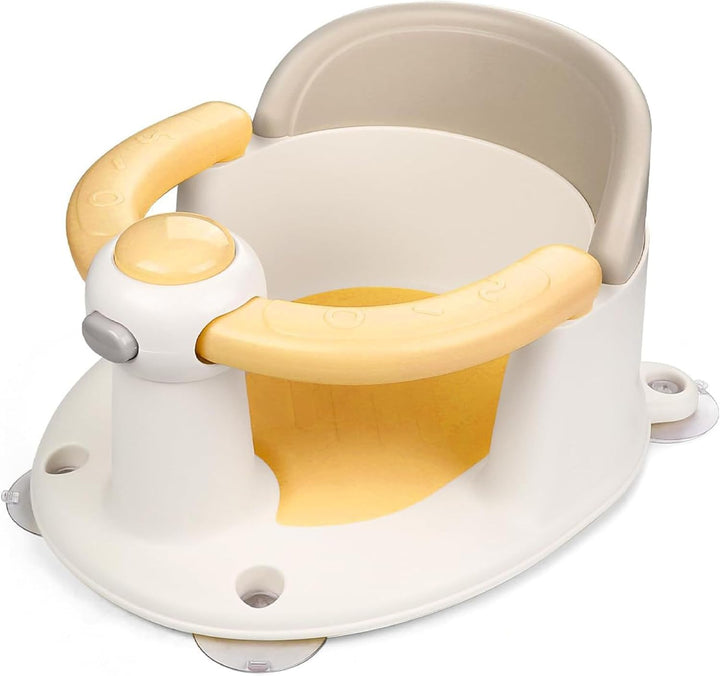 Baby Bath Seat for 6 Months & Up, Non-Slip Toddler & Newborn Sit up Bath Seat (Grey)