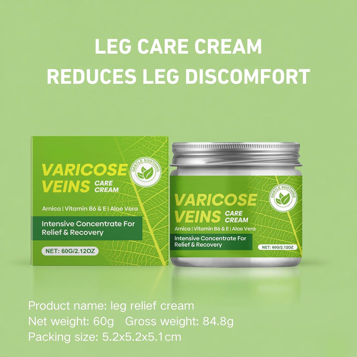 Vari/Cose Veins Cream for Legs - Vari/Cose Veins Leg Care Cream with Vitamin E & Aloe - Reduces Leg Discomfort - Fast-Absorbing, Non-Greasy - 60G