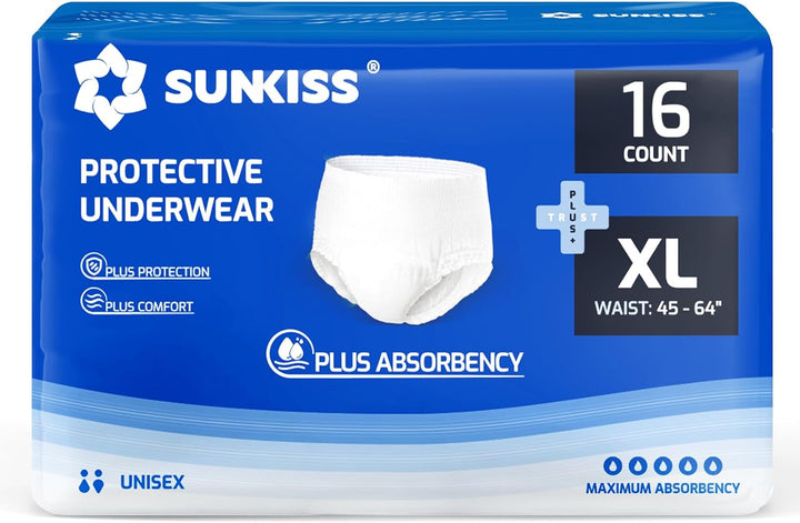 Trustplus Incontinence Pants for Men and Women, Adult Pull Ups, Disposable Protective Underwear, Maximum Absorbency, Odour Control, Large, 16 Count