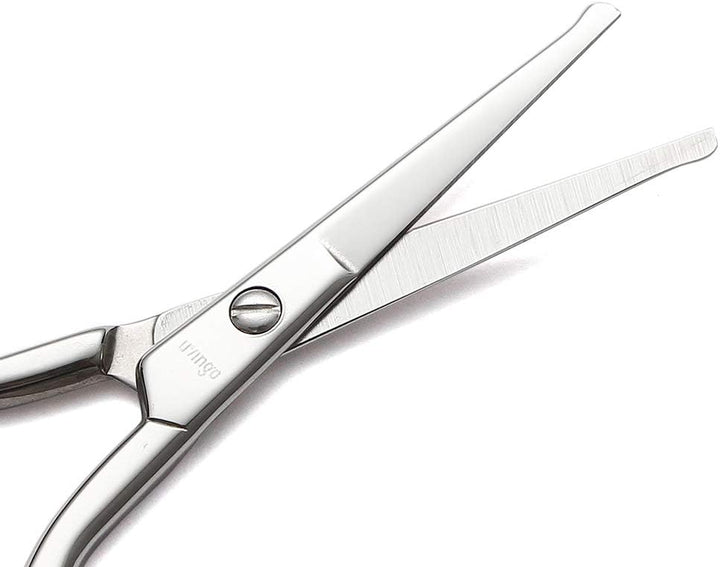 Premium Manicure Rounded Tip Scissors Multi-Purpose Stainless Steel Cuticle Pedicure Beauty Grooming Kit for Nail, Eyebrow, Eyelash, Dry Skin, Nasal/Nose Hair 9Cm