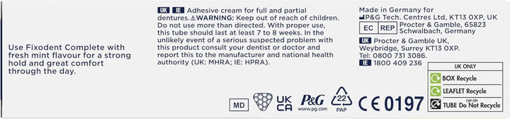 Complete Denture Adhesive, Fresh Flavour 70G