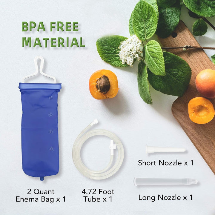 Enema Bag Kit Home Coffee Enema Irrigator Set Travel Enema Set for Men and Women Colon Cleaning 2 Litre