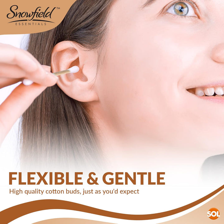 1,200Pcs Bamboo Cotton Buds for Ear Cleaning - Multipurpose Wool Bud for Makeup Application - Bamboo Handle Cotton Swabs for Baby Care, Craft Use, Personal Hygiene, Precision Cleaning 7.25Cm Sticks