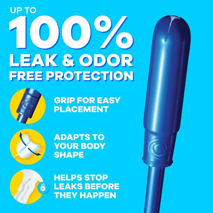 Pearl Tampons Multipack, Regular/Super Absorbency, with Leakguard Braid, Unscented, 34 Count