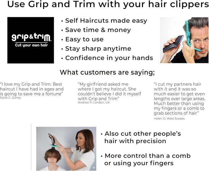 Cut and Trim Your Own Hair at Home with Ease Using . Use with Your Hair Clippers Men, Hair Cutter Kit, Self Haircutting, DIY Haircutting.