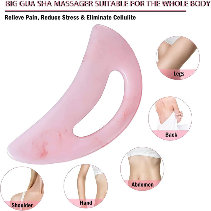 Large Gua Sha Massager, Full Body anti Cellulite Guasha Scraper, Lymphatic Drainage Massage for Legs, Back, Face, Neck, Muscle Relaxation & Pain Relief, Removal of Fatigue