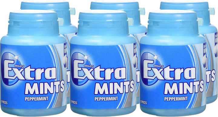 Wrigley Extra Peppermint Sugarfree Mints, 77 G, 70-Piece, Pack of 6
