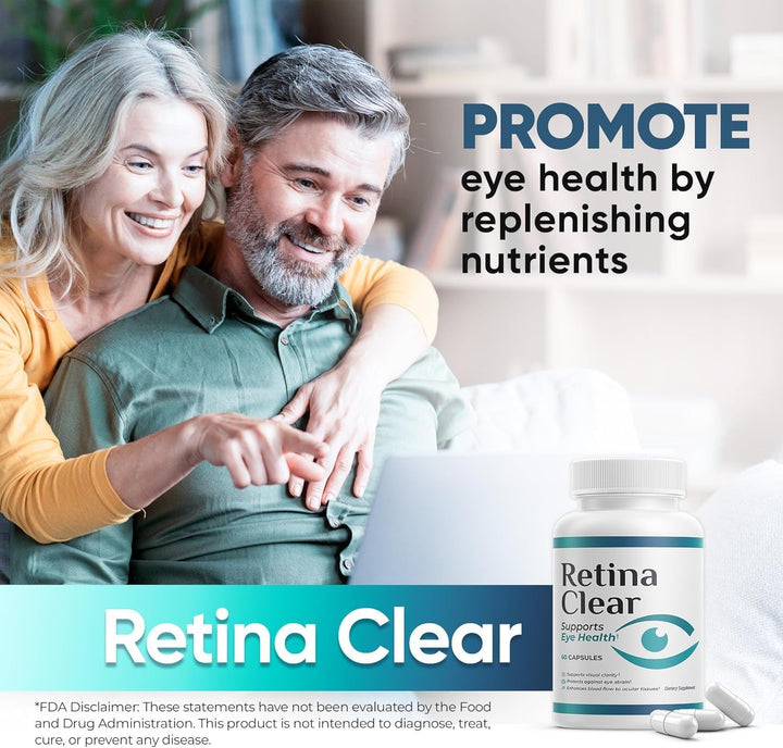 Retina Clear – 60 Capsules | Advanced Eye Health & Vision Support with Maca, Green Tea, Bitter Melon | Supports Visual Clarity & Eye Performance | Uk-Made Supplement