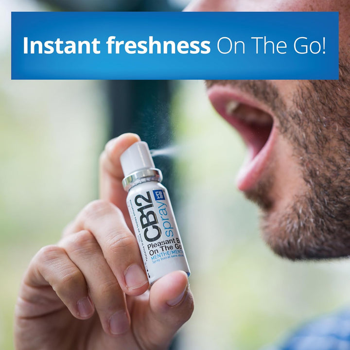 CB 12 Spray – Instant Freshness on the Go, Reduces the Root Cause of Bad Breath, with Zinc Acetate, Mint Flavour – 15 Ml