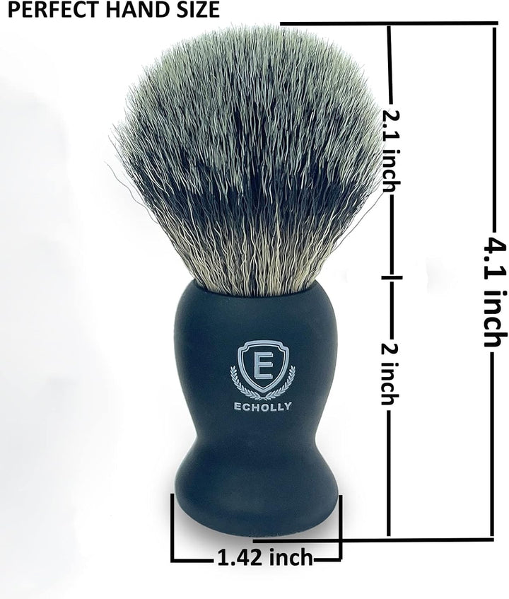 Shaving Brushes for Men-Premium NO Shedding Bristle Shaving Brush-Vegan Lather Shave Brush-Luxury Fast Beard Brush-Perfect Gifts for Men,Boyfriends,Fathers(Rubber Handle)