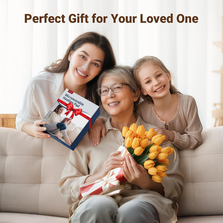 Microwave Heat Pad for Knee Pain, Microwavable Heated Knee Wrap for Muscle Relief, Microwave Wheat Bags with Moist Heat Therapy for Injuries, Knee Warmer for Joint Discomfort & Stiff, 1 Pack