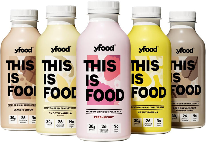 Tasterpack, Tasty Meal Replacement, THIS IS FOOD Drink, 34G Protein, 26 Vitamins and Minerals, 5 Flavour Taster Pack (5 X 500Ml)