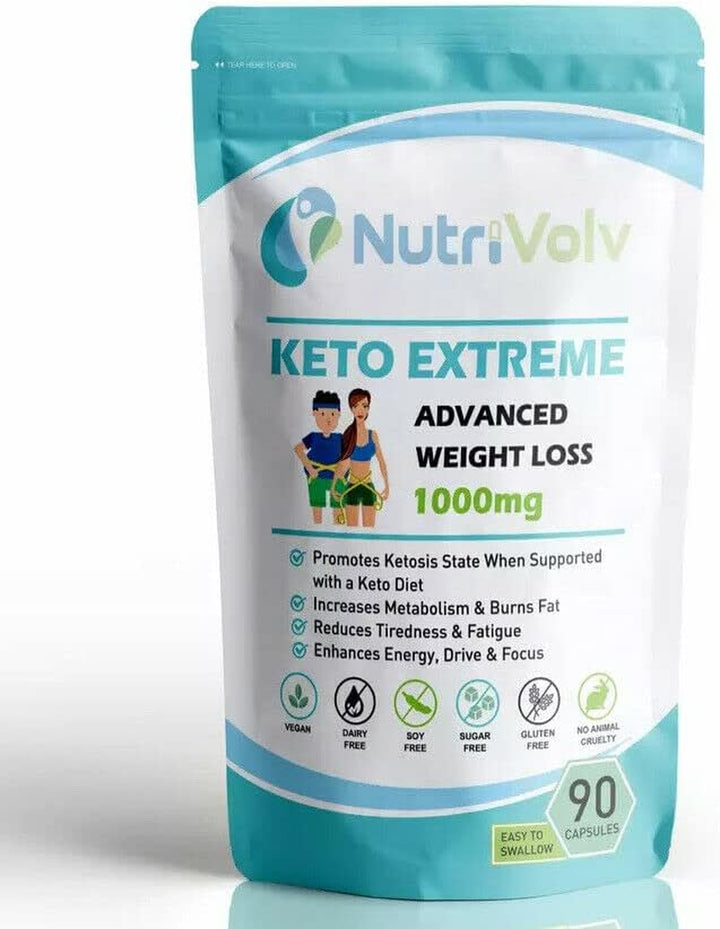 Keto Extreme Fat Burner Keto Diet, Weight Loss, Boost Energy Level & Metabolism - 90 Capsules