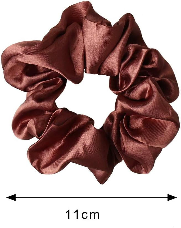 6 Pieces Hair Scrunchies, Satin Elastic Soft Hair Ties Scrunchy Hair Bands for Girls and Ladies