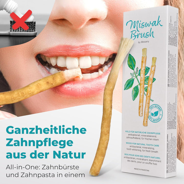 Miswak Toothbrush from  - Siwak SWAK, Traditional Arabian Toothbrush, Wooden Toothbrush, for Natural White Teeth, 5Pcs