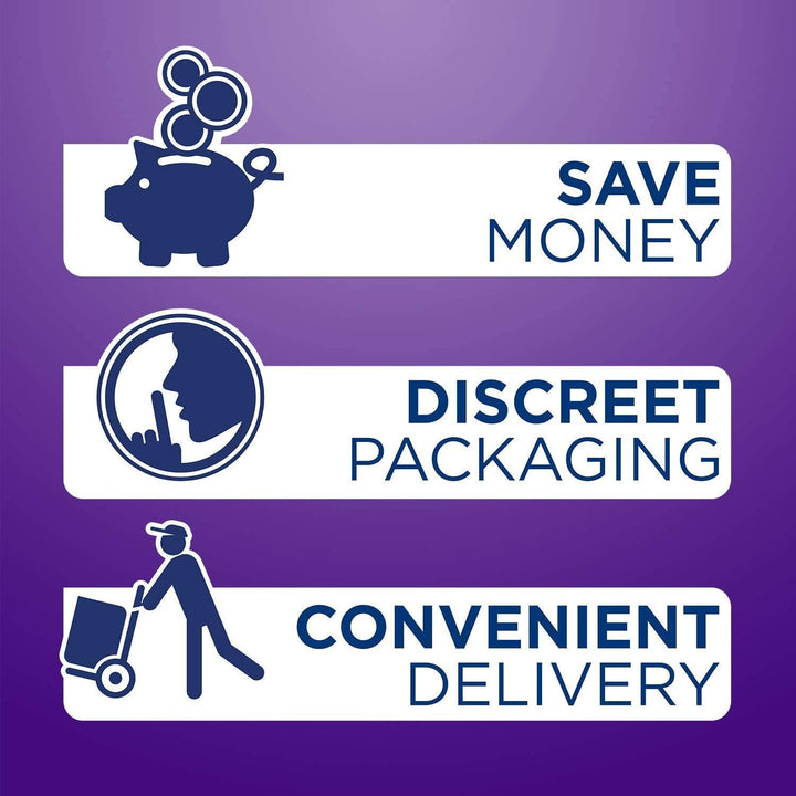 48 X  Lady Discreet Maxi Night Incontinence Pads for Women, 8 Packs of 6, with Medium to Heavy Bladder Weakness, Specifically Designed for Night Time Protection with Wider Back and Extra Length