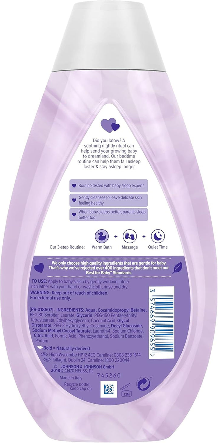 JOHNSON'S Bedtime Wash – Gentle and Mild for Delicate Skin and Everyday Use – Naturalcalm Aromas, 500 Millilitre