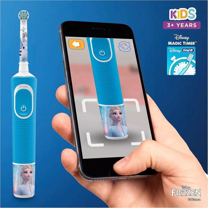 Stages Power Kids Electric Toothbrush Featuring Frozen Characters, 1 Handle, 1 Brush Head, UK 2 Pin Plug