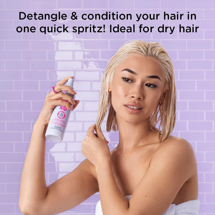 97% Natural Thirst Aid Conditioning and Detangling Spray Sulphate Free Vegan Haircare, Leave in De-Tangler Treatment for Dry & Damaged Hair 200Ml