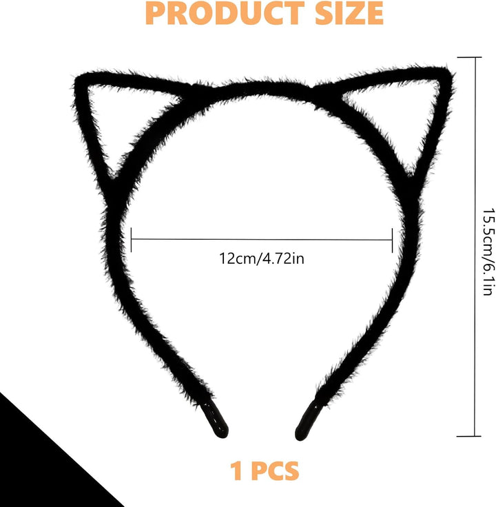 Cat Ears Headband,Halloween Headbands for Women Kids,Alice Hair Band,Catwoman Costume Hair Accessories(Black)