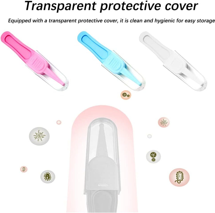 3 Pcs Baby Nose Tweezers, Nose Cleaning Tweezers, Nose Cleaning Tools, Gentle and Safe