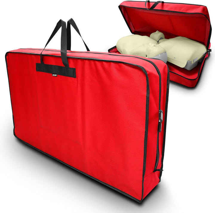 Empty First Aid CPR Training Manikin Mannequin Large Storage Bag | Ideal for Safely Storing/Carrying Two Adult Size Torso Manikins (Blue)