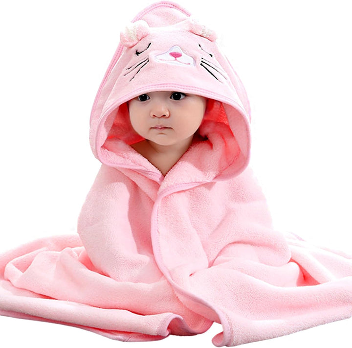 Hooded Baby Towel,80X80Cm Animal Design Baby Bath Towel with Hood for Newborn Boys and Girls(Green)