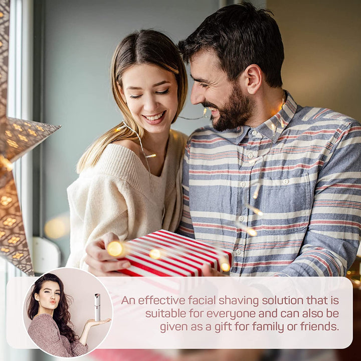 Facial Hair Remover for Women,Hair Removal Device Rechargeable,Epilator for Women for Face Included 2 X Replacement Heads,Painless Lady Shavers,For Lip,Mustache, Chin