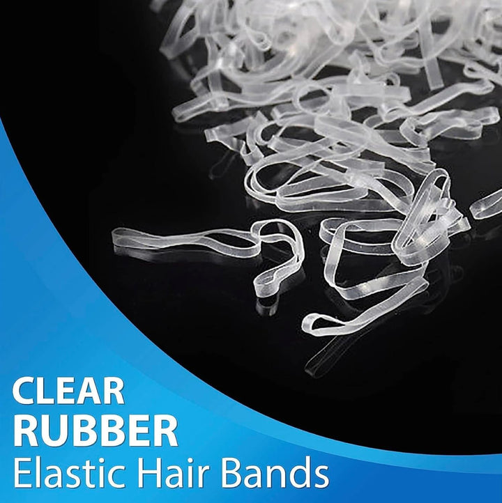 250X Clear Elastic Ponytail Holders, Ties, Small