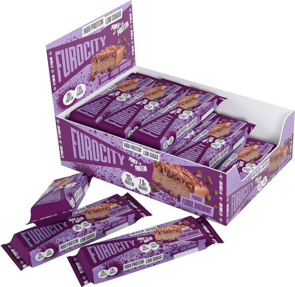 by Tyson Fury Protein Bars, Chocolate Fudge Brownie Flavour, Case of 15 X 60G Bars, 20G Protein per Serving, Low in Sugar, Pre and Post-Workout Snack