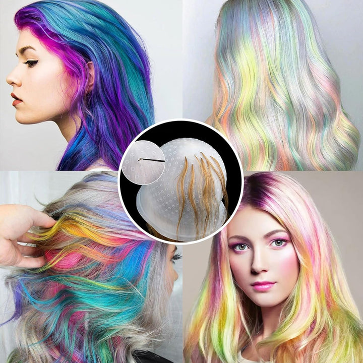 Highlighting Cap,Highlight Cap,Highlighting Kit,Streaking Cap,Highlight Cap and Hook Kit,Hair Highlighting Cap,Hair Cap for Highlights,Highlights Cap,Hair Cap for Highlights,For Girls Boys