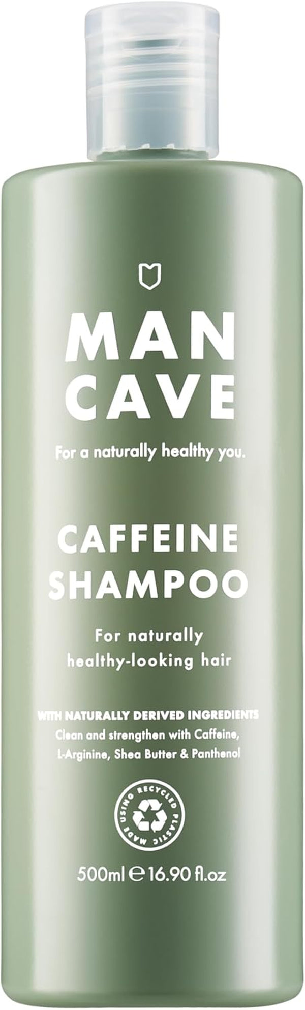 Caffeine Shampoo for Men, Support and Encourage Healthy Hair Growth with Caffeine, Panthenol and Vitamin E, Sulphate Free, Natural, Vegan, Cruelty Free, 500 Ml