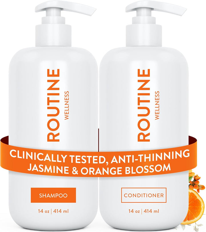 Anti-Thinning Shampoo and Conditioner Set for Thinning Hair - Biotin DHT Blocker Women & Men - Color Safe Shampoo for Hair Loss & Healthier Growth (Pack of 2) (Lavender & Cedar)