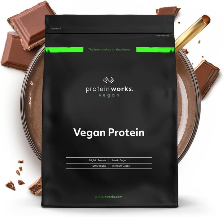 Protein Works - Vegan Protein Powder, Vanilla Crème, 33 Servings, 100% Plant Based & Natural, Premium Multi-Protein Blend, Low Fat Shake, Low Calorie Shake, 1Kg