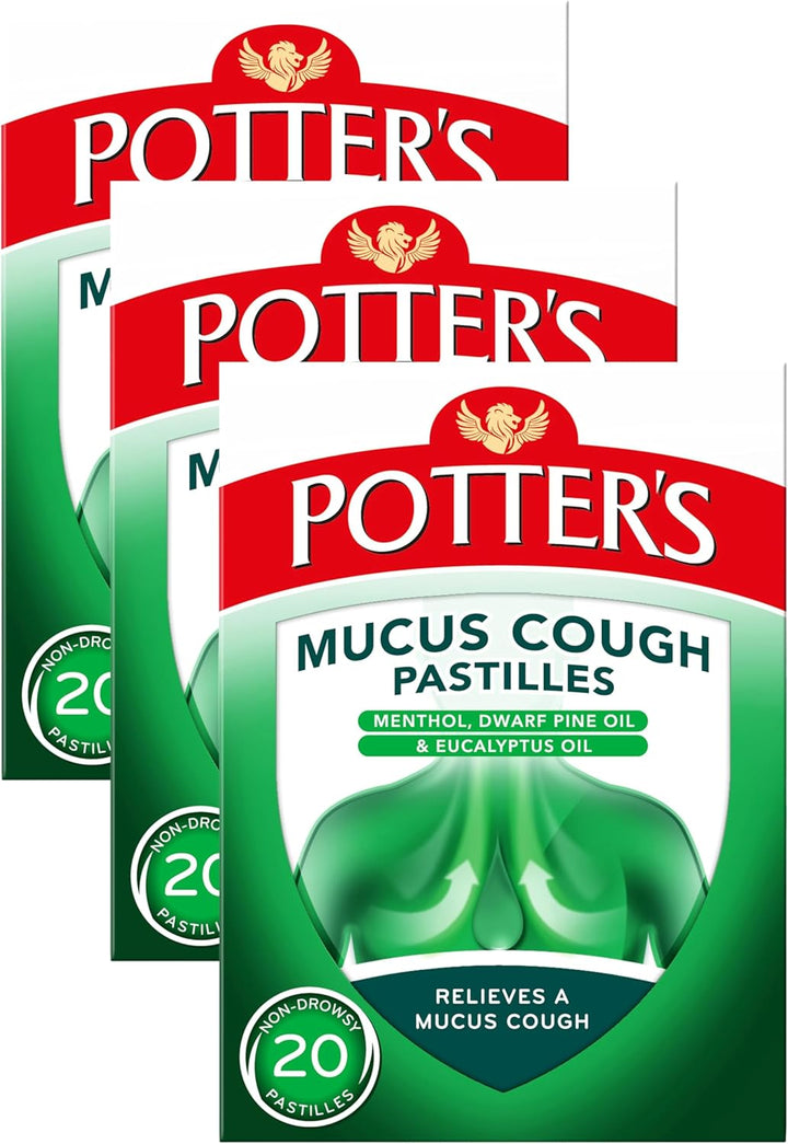 Mucus Cough Pastilles, Non-Drowsy, 20 Pastilles - Relieve the Symptoms of Catarrh, Coughs and Colds