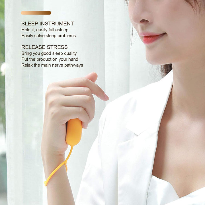 Sleep Aid Device,Calm Carry for Adults Anxiety Relief,Usb Rechargeable Microcurrent Insomnia Solution,Portable Holding Sleep Aid for Improved Deep Sleep,Sleep Aid Device Easy to Use (Yellow)