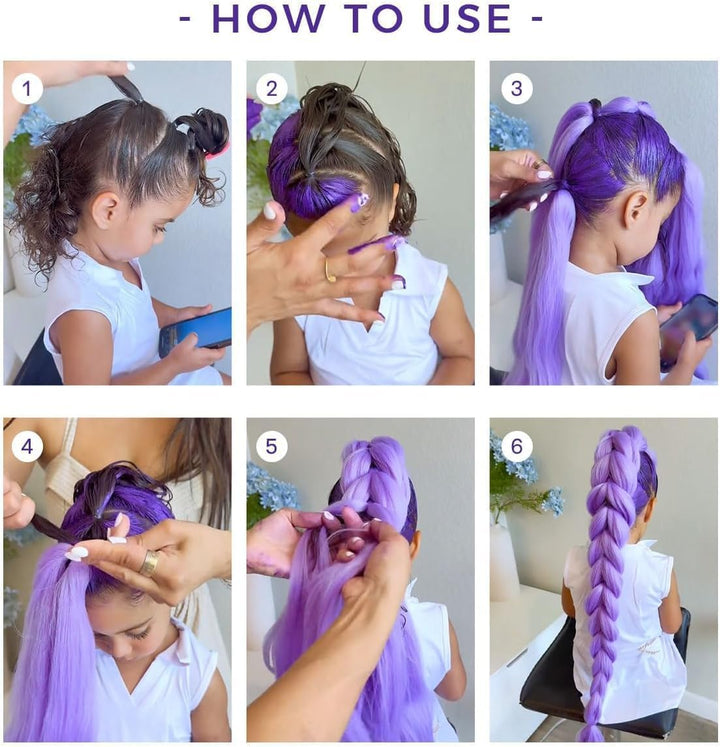 Anime H_Hunterss Rum Wig, Purple Hair Extensions for Braiding Purple Braiding Hair Pre Stretched Braiding Hair,26 Inchprestretched Braidings Hairs P-Urple Christmas Costume Cosplay Stage Partiesie