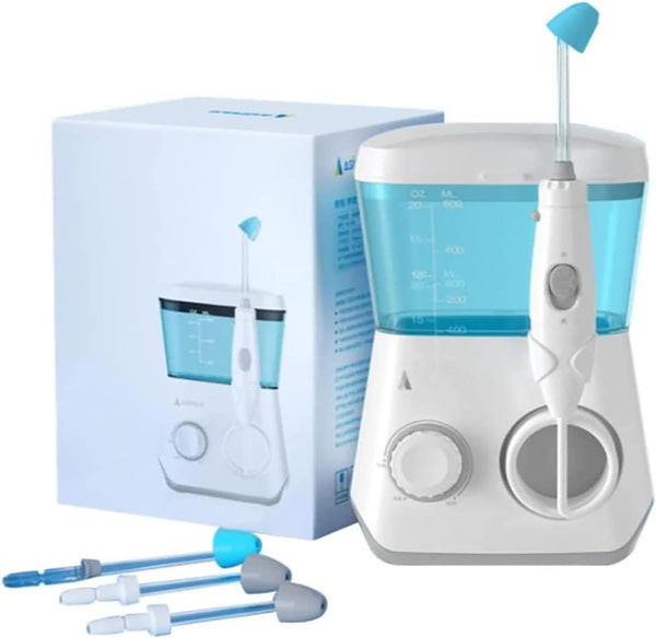 Nasal Wash Electric Neti Pot System for Sinus Relief - Pulsating Sinus Irrigation for Stuffy Nose & Allergy Relief - Nasal Rinse System